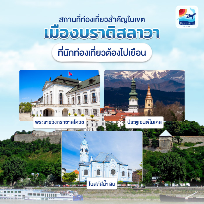 Blue Church Michael’s Gate Grassalkovich Palace เมืองบราติสลาวา